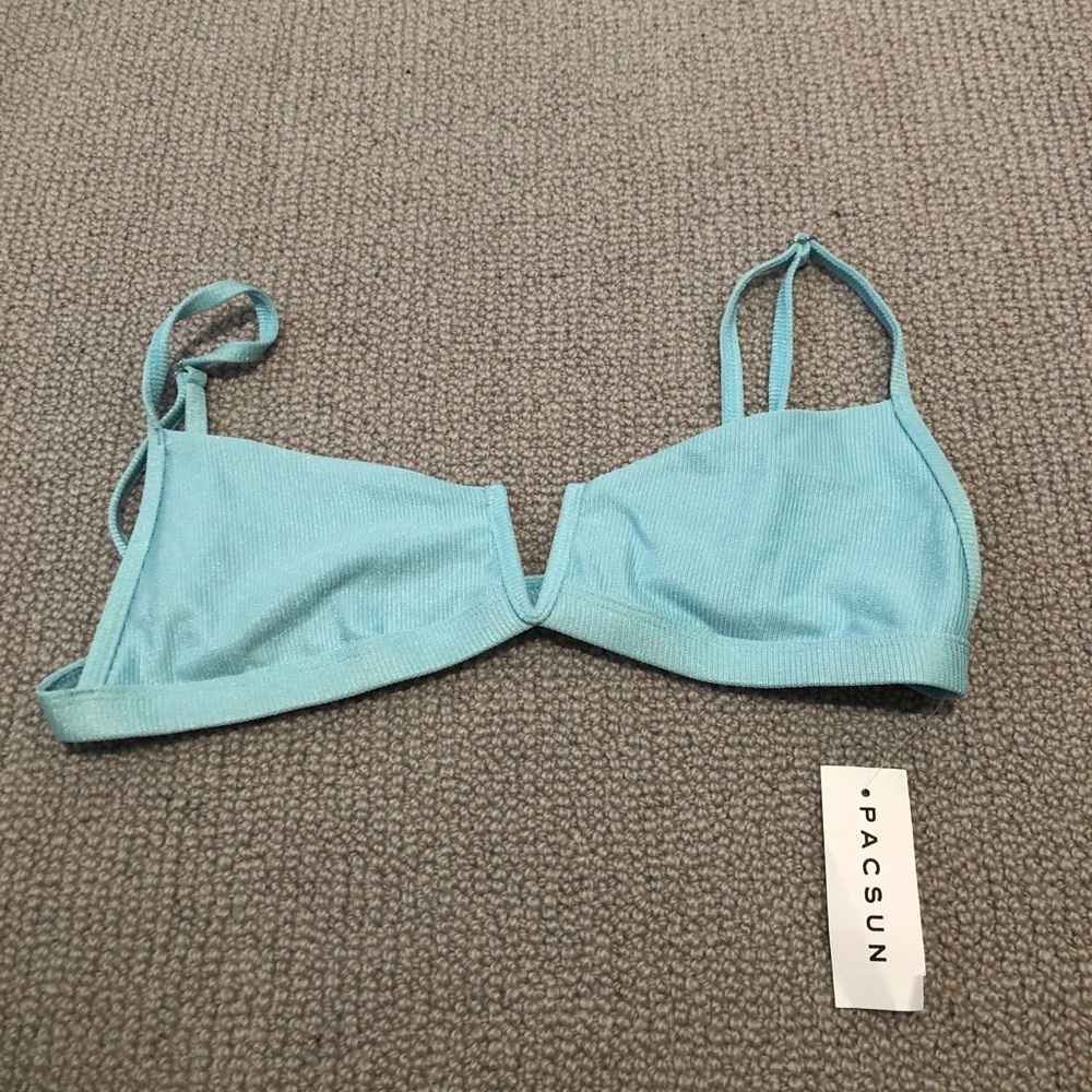 Pacsun LA Hearts Blue Bikini Top